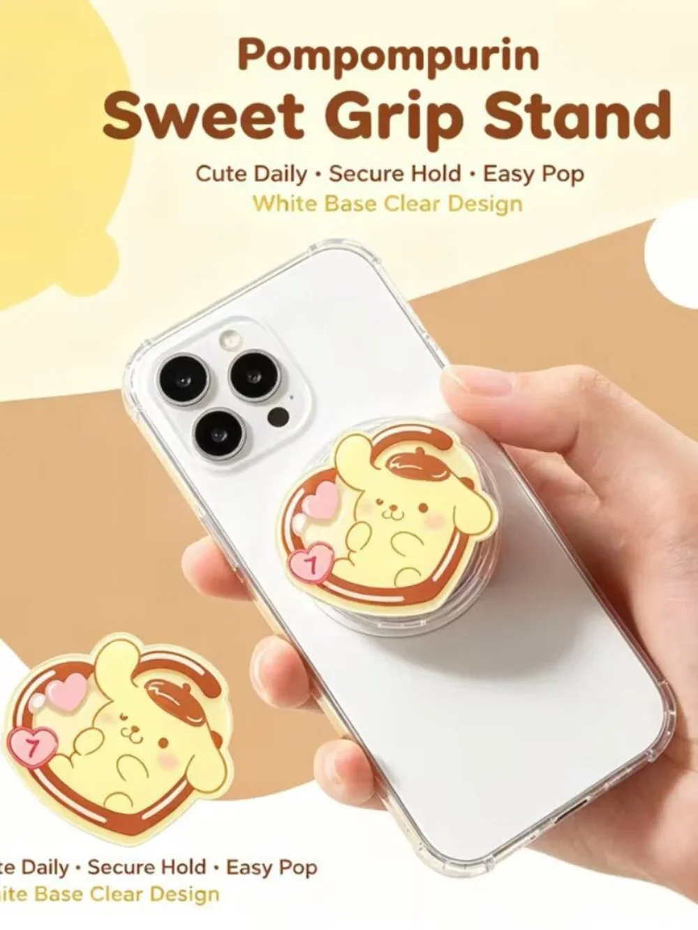 Sanrio Cartoon Safety Phone Holders, with Extendable and Foldable Phone Backs